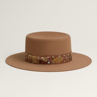 ハット 《ベティ》 エクスリブリス - マロン | Hermès - エルメス-公式